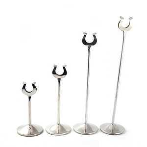 [13-581] Stainless Steel Table Card Stand 6"