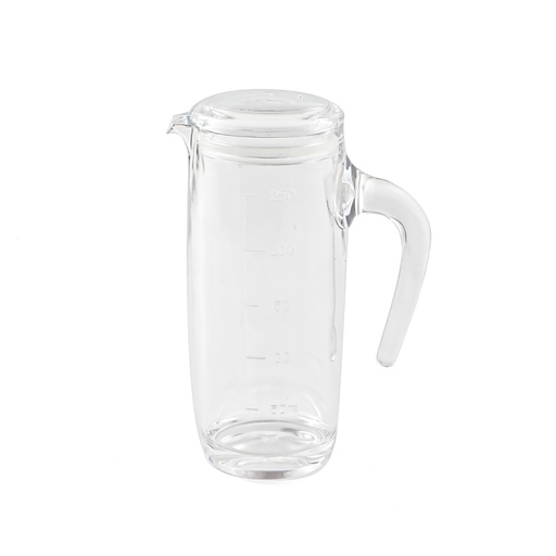 [13-681] Transparent Acrylic Jug with Cover 250 ml