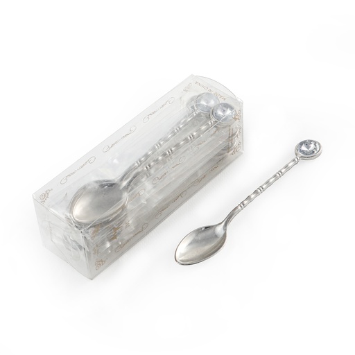 [13-867] Stainless Steel Silver Tea Spoon 12 Pieces Set