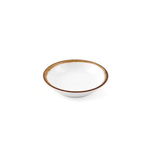 [08-239D1] Porceletta Ivory Mocha Porcelain Sauce Dish 9.5 cm / 4 "