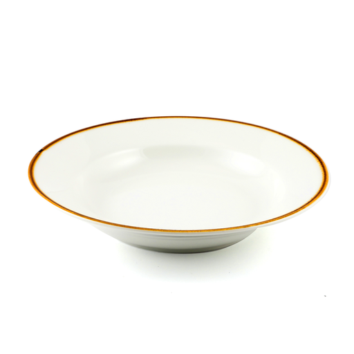 [08-442D1] Porceletta Ivory Mocha Porcelain Soup Plate 23 cm / 9"