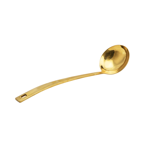 [13-896] Stainless Steel Gold Ladle 13"