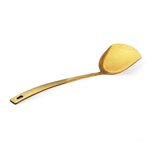 [13-899] Stainless Steel Gold Turner Spoon 14"