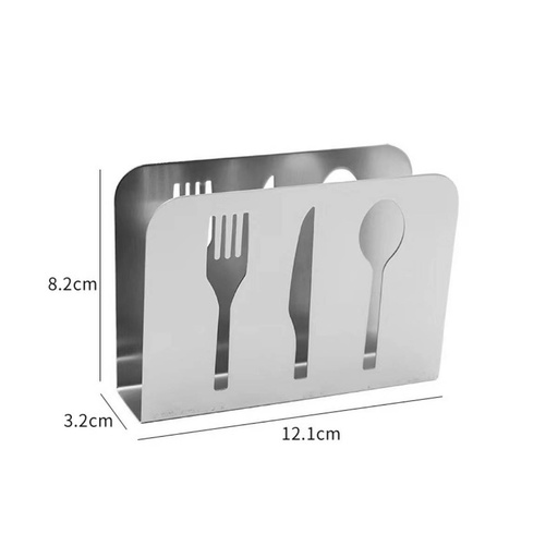 [13-R543] Stainless Steel Napkin Holder 12.1 x 3.2 x 8.2 cm