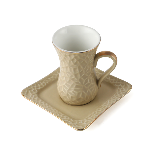 [03-172] Decopor Porcelain 12 Piece Tea Cup & Saucer Set 100 ml