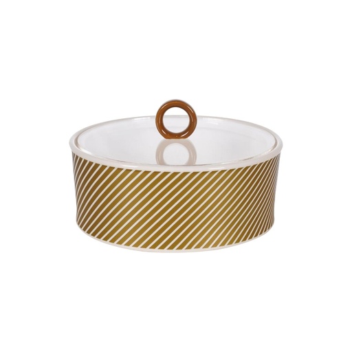 [03-387] Decopor Amber Dates Bowl with Acrylic Lid Set