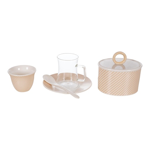 [03-394] Decopor 26 Pieces Ivory Tea & Coffee Set