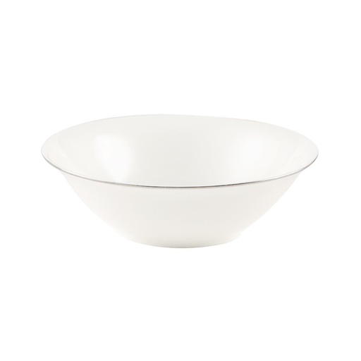 [03-422] Decopor New Bone China 6" Salad Bowl With Silver Rim