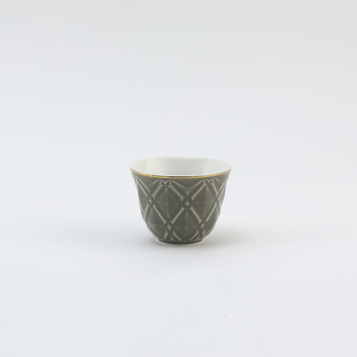 [RP-035] Decopor Dark Grey Tea/cawa/sugarpot 27pcs serving set 100 ml,50 ml RS-1717