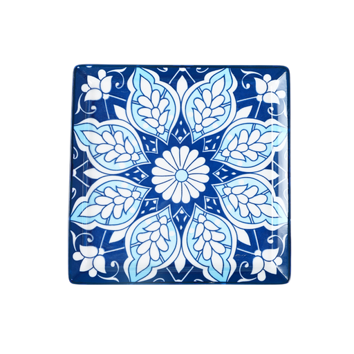 [D03-146] Che Brucia Square Plate 26 x 26 cm Mosaic Design