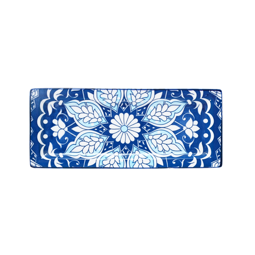 [D03-148] Che Brucia Rectangular Plate 29 x 12 cm Mosaic Design