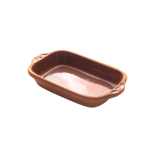 [VP-021-U8] Che Brucia Clay Trakya Rectangle Oven Tray 23 x 13 x 4 cm Inner Glazed