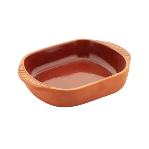 [VP-022] Che Brucia Clay Lazanya Square Oven Tray 22 x 18 x 5 cm Inner Glazed