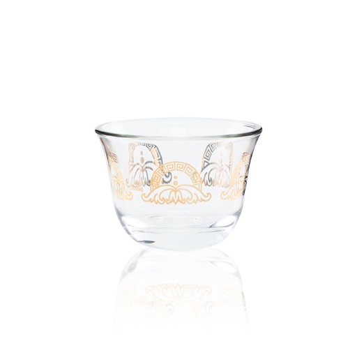 [D-43476] 6pcs glass cawa cup / 43476