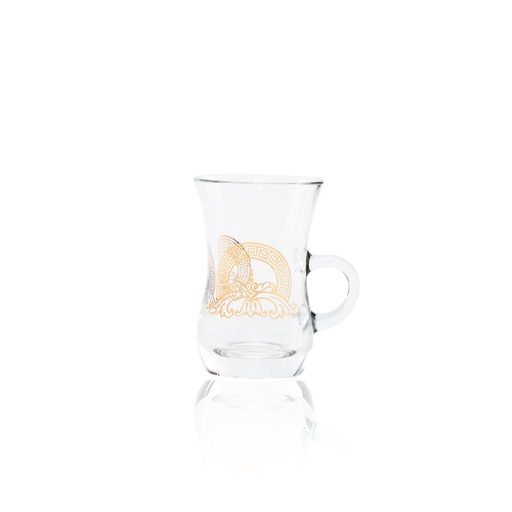 [D-43477] 6pcs w handle tea tumbler / 43477