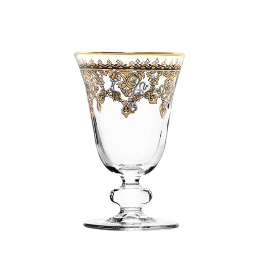 [D-43489] 6pcs glass stemware set / 43489