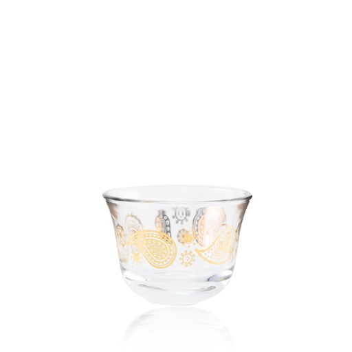 [D-43601] 6pcs glass cawa cup / 43601