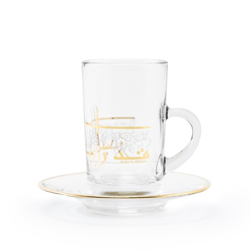 [D-46782] gold tea cea glass / 46782