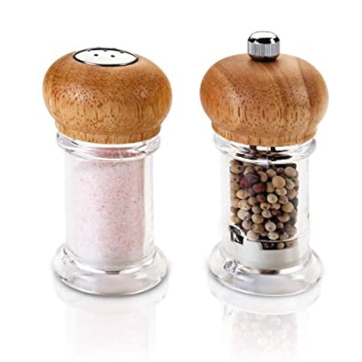 [MXC-037] Metaltex Wooden Set Mill with Salt Shakers 10 cm Brown / 252816
