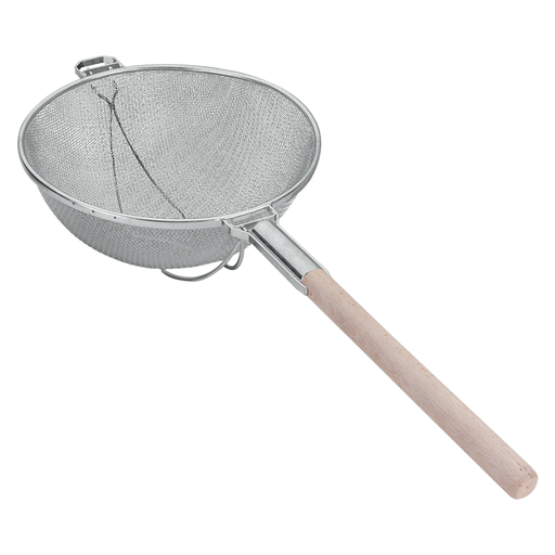 [MXI-083] Metaltex Stainless Steel Tinned Strainer, Wood Height 35 cm-Brown,Silver / 601135