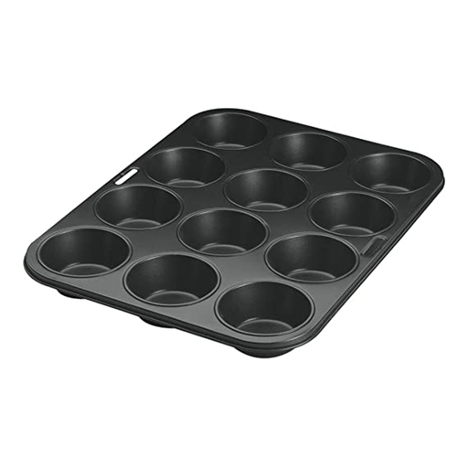 [MXT-001] Metaltex Steel Muffins Pan 12 Pieces 35x26 cm Taiwan / 220675