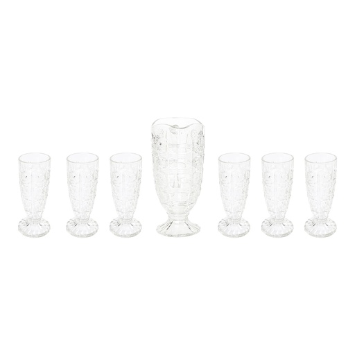 [04-448] City Glass 7 Piece Bohemia Glass Jug Set