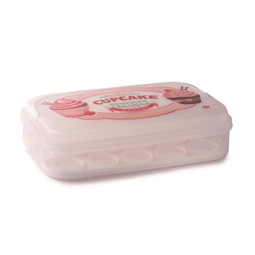 [SN-025] Snips Vintage White Cupcake Holder & Carrier 7 Liter / 000586