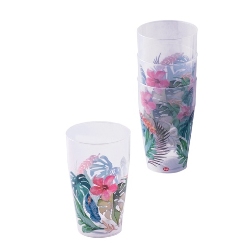 [SN-101] Snips 4 Pieces Hawaii Glasses 500 ml Set / 000586