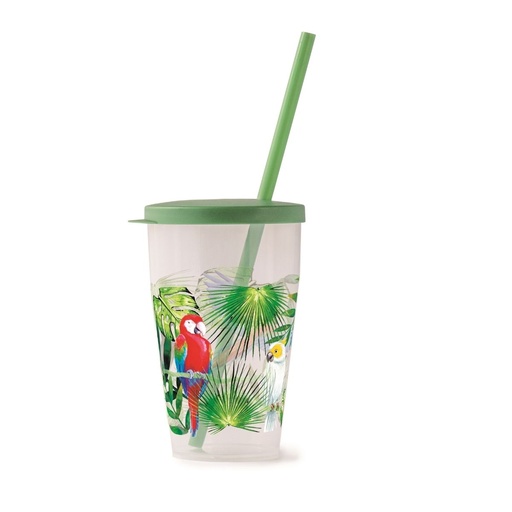 [SN-145] Snips Jungle Cup 500 ml with Lid & Straw Set / 010085