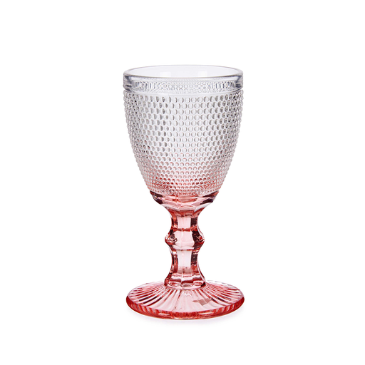 [AR-055] Vivalto 6 Pieces Pink Foot Points Water Glass Set 240 ml / 64391