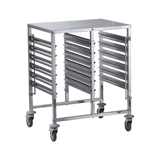 [13-1301] Jiwins 12 Pieces 1/1 GN pans Dual rows trolley w table top / JW-RKC6-2