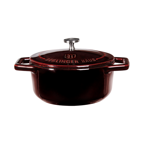 [BH-052] Berlinger Haus Burgundy Cast Iron Mini Pot 12 cm / BH/6496