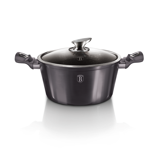 [BH-061] Berlinger Haus Casserole with Lid 24 cm Metallic Line Carbon Pro Collection / BH/6893