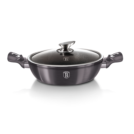 [BH-066] Berlinger Haus Shallow Pot with 32 cm Lid Metallic Line Carbon Pro Collection / BH/6899