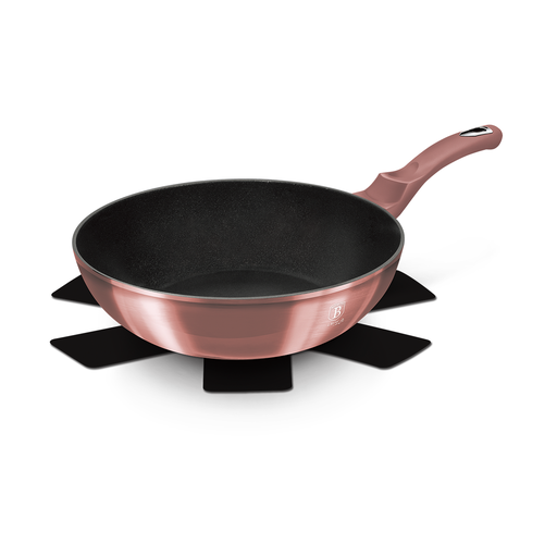 [BH-154] Berlinger Haus Wok 28 cm with Protector I-Rose Collection / BH/6030