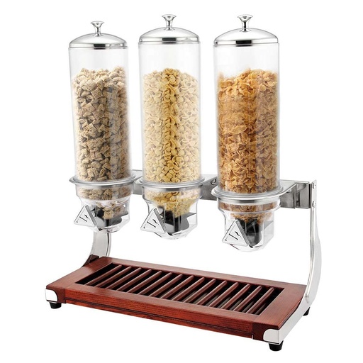 [SX-122] Sunnex Stainless Steel Savaii Wooden Cereal Dispenser 4 Liter