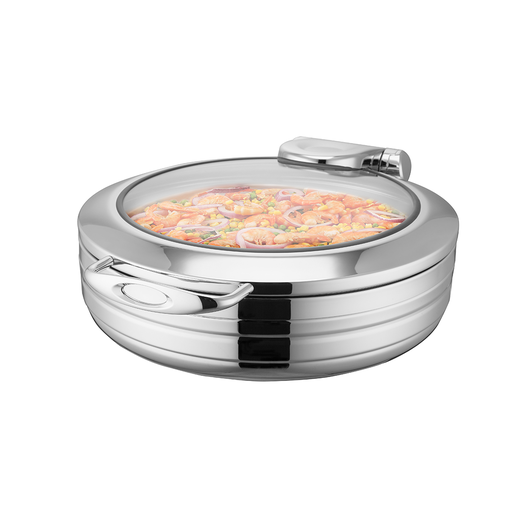 [SX-132] Sunnex Sicily Induction Chafers Stainless Steel with out base Round 6 Liter / W17-3600T