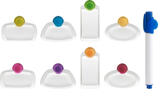 [27-160] Trudeau Plastic 9 Drink Tag & Marker Set / 978045