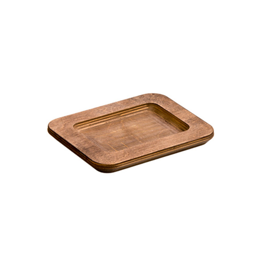 [LOG-003] Lodge Wooden Rectangular. Wood Underliner Walnut Stain 19 cm / UMSRC