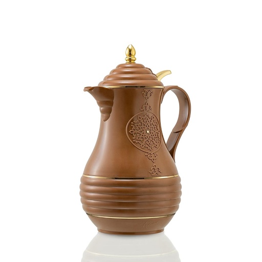 [RV-15138] Artivira Tea Vacuum Flask 1.0 Liter with Push Button Cover Brown / PB57-10-C05