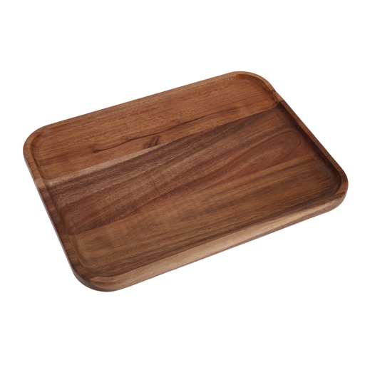 [01-318] Vague Rectangular Wooden Tray 40 cm