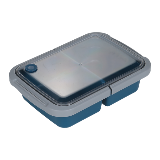 [02-1026] Vague Plastic Two Compartment Lunch Box 1 Liter