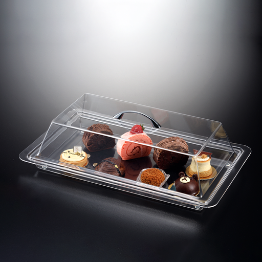 [02-165] Vague Acrylic Bread Box Rectangular 50 cm