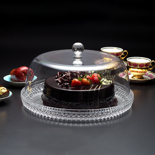 [02-215] Vague Acrylic Diamond Round Cake Set