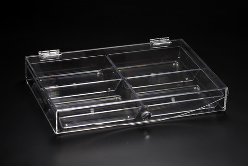 [02-339] Vague Acrylic Candy Box with 4 Compartment 36 cm