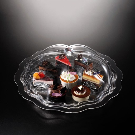 [02-861] Vague Acrylic Cake & Dessert Server 50 cm