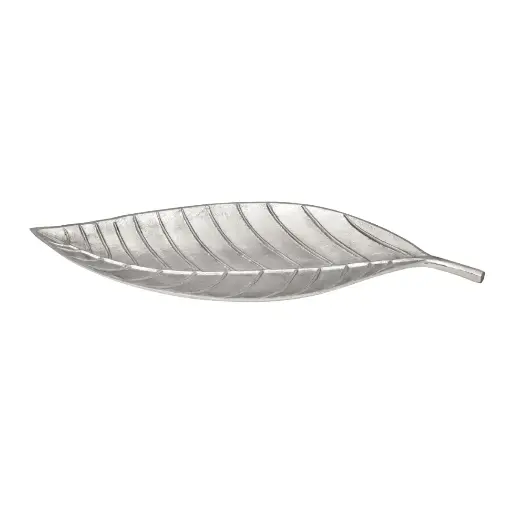 [05-012S] Vague Aluminium Platter with Stainless Steel Silver Finish 63 cm India