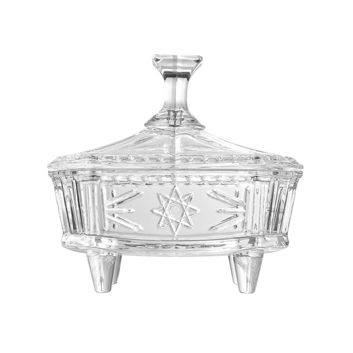 [02-1357] Vague Acrylic Square Bowl with Lid 12 cm