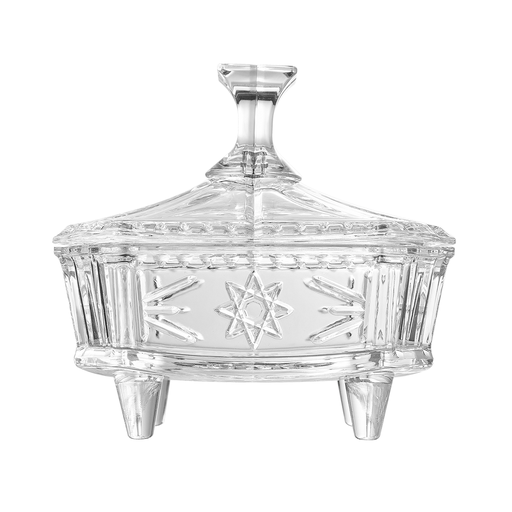 [02-1358] Vague Acrylic Square Bowl with Lid 14 cm