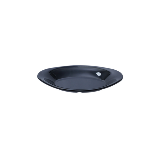 [36-473B] Vague Black Melamine Salad Oval Platter 11 x 18.8 cm